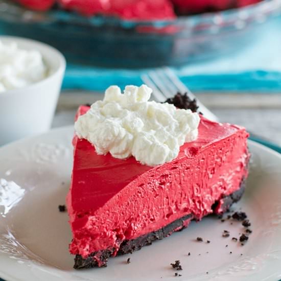 Red Velvet No Bake Cheesecake