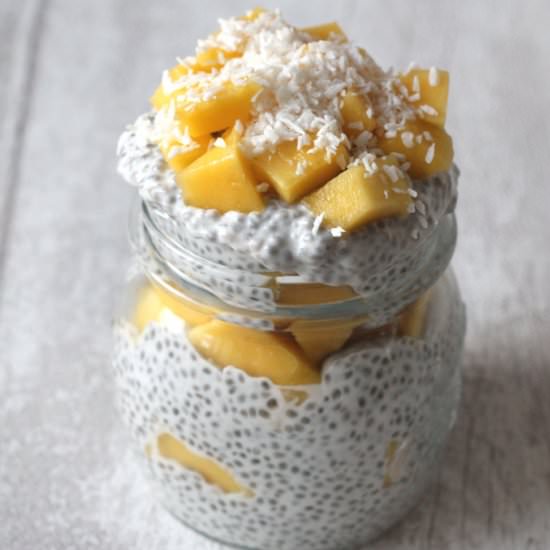 Mango Coconut Chia Pudding