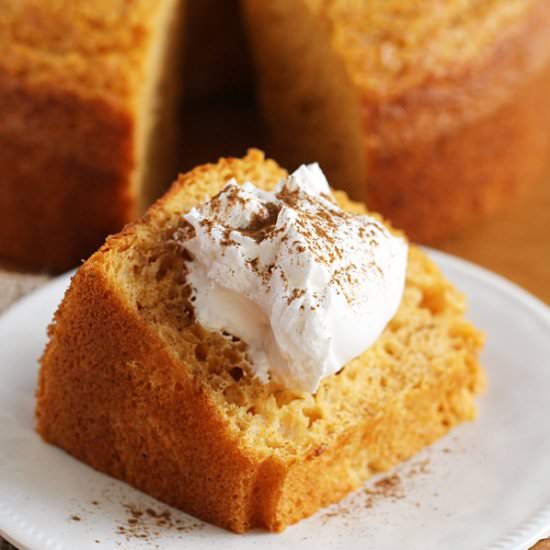 Pumpkin Angel Food Cake