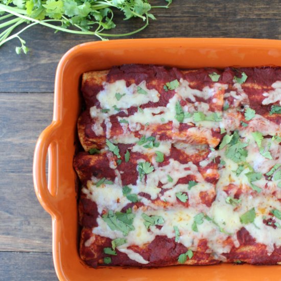 Mushroom Squash Enchiladas