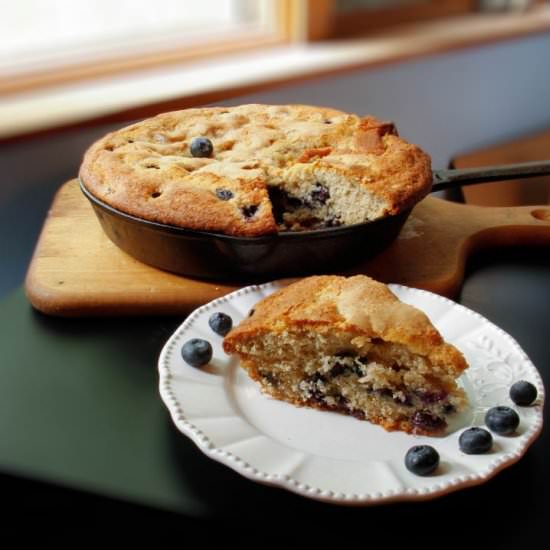 Cast Iron Blueberry Skillet Cake