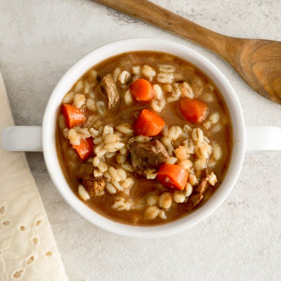 Crockpot Hearty Beef Barley Soup