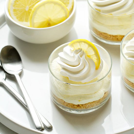 No Bake Lemon Cheesecakes