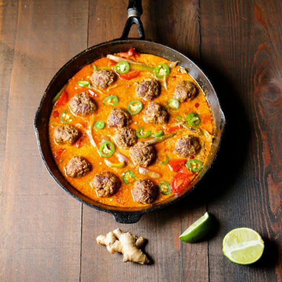 Red Thai Meatball Curry