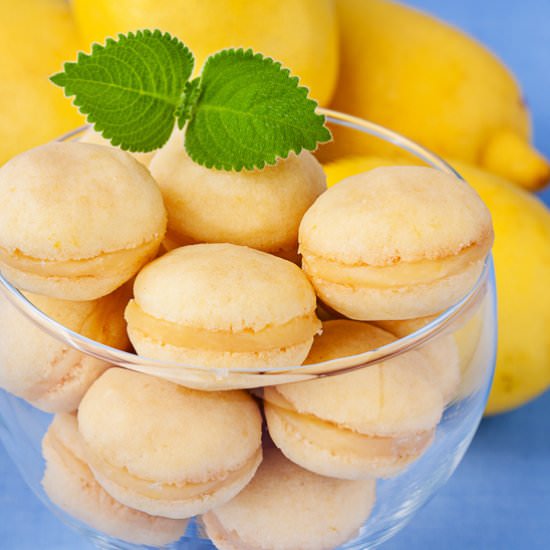 Lemon cookie sandwiches