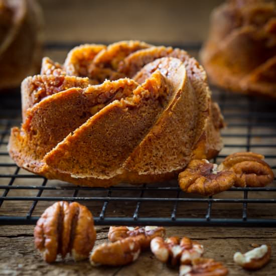 GF sweet potato praline bundtlettes