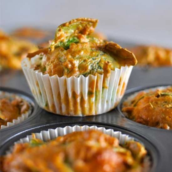 Feta Pumpkin Spinach Savory Muffin