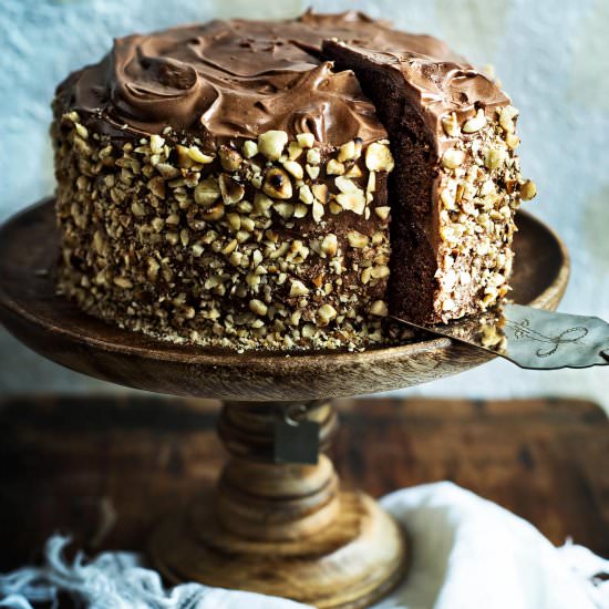 Chocolate Kahlua Hazelnut Cake