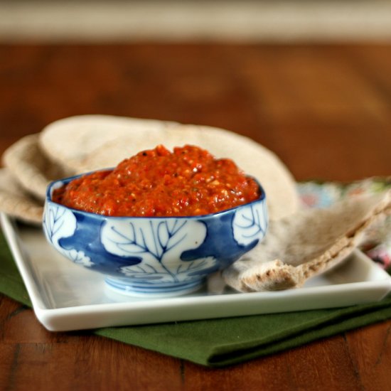 Roasted red pepper & eggplant dip