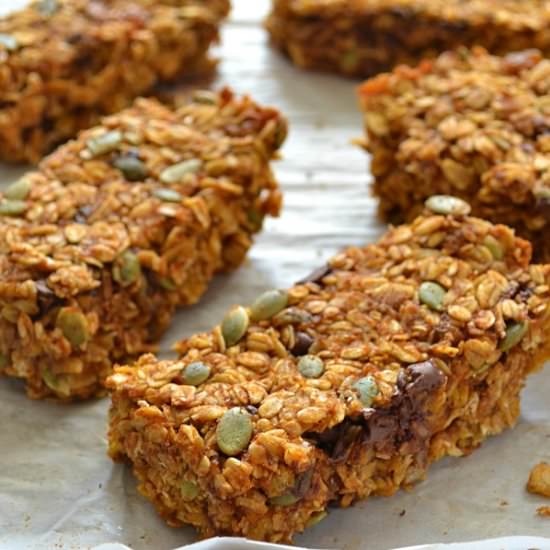 Pumpkin Trail Mix Granola Bars