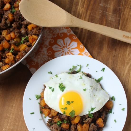 Butternut Squash and Sausage Hash