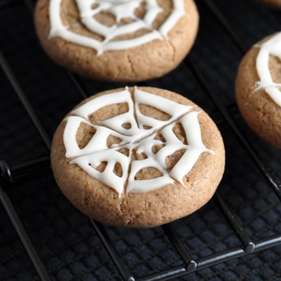 Chocolate Spiderweb Sugar Cookies