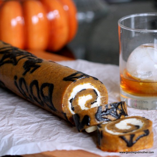 Bourbon Cream Cheese Pumpkin Roll