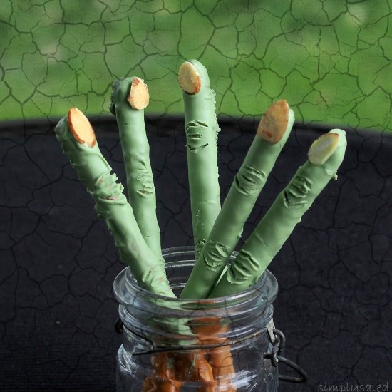 Witch Finger Pretzels