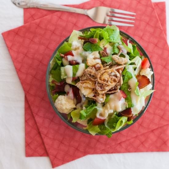 BLT Salad & Crispy Shallot Croutons