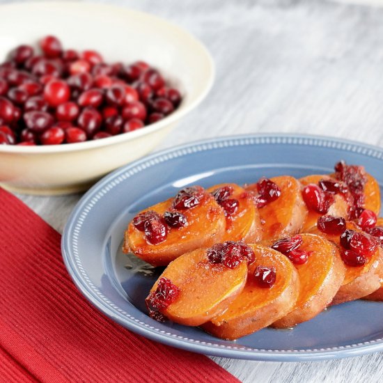 Maple Cranberry Sweet Potatoes