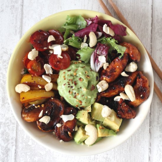 Sticky Chicken & Vegetable Bowl