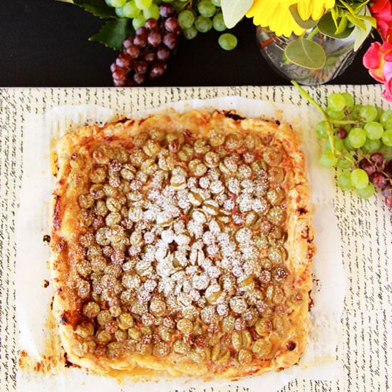 Grape Mascarpone Rustic Tart