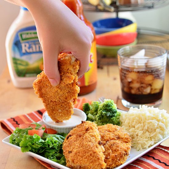 Crispy Buffalo Ranch Chicken Strips