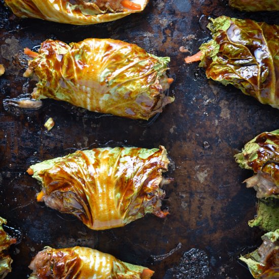 Asian Style Stuffed Cabbage Rolls