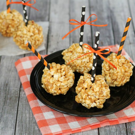 Peanut Butter Popcorn Balls