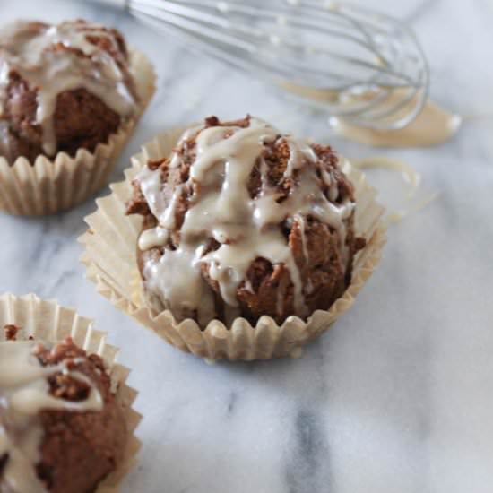 Pumpkin Muffins with Maple Glaze