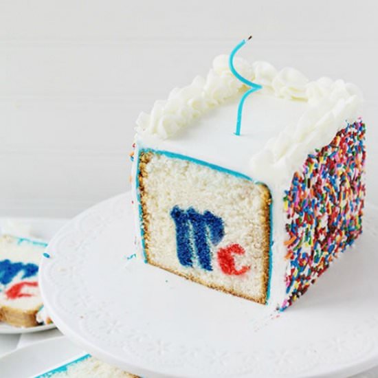 Logo Surprise Inside Cake