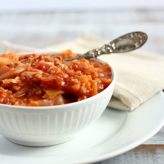 Slow Cooker Cabbage Casserole