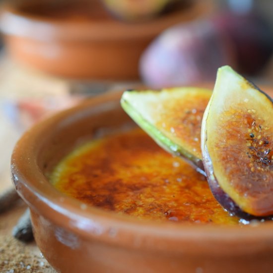 Spiced Creme Brûlée with Figs