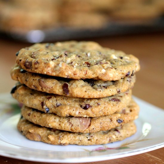 Smoky Nutty Choc Chip Cookies