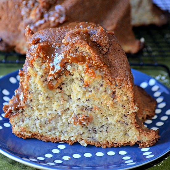 Caramel Banana Bundt Cake