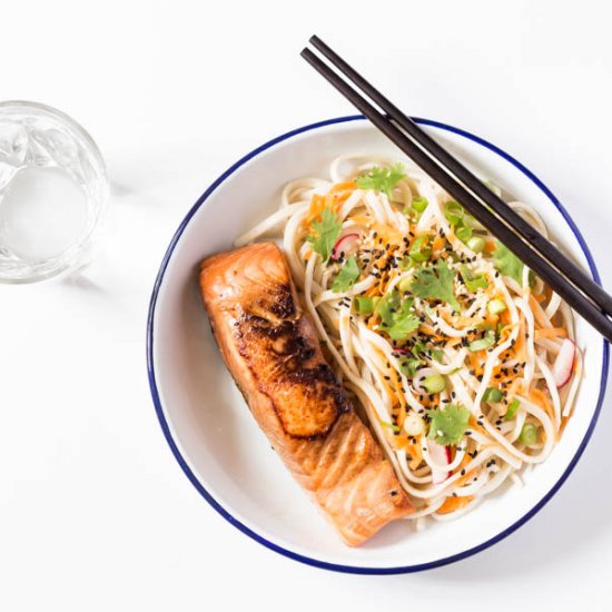 Teriyaki Salmon & Lemon Noodles