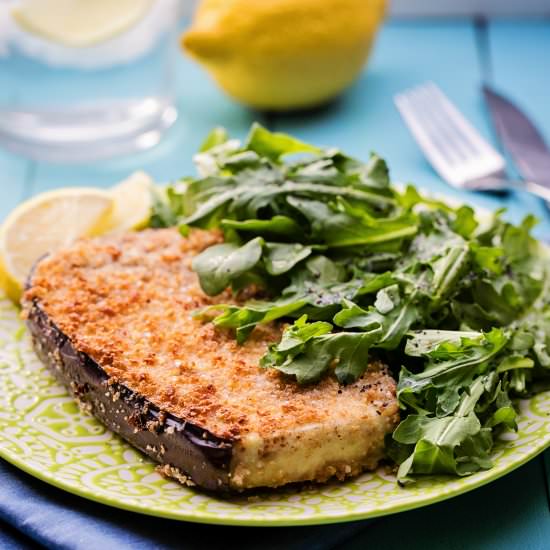 Parmesan Panko-Crusted Eggplant