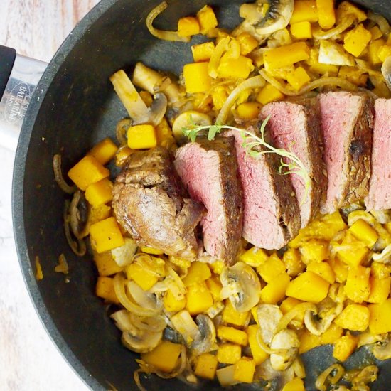 Beef Steak with Autumn Vegetables