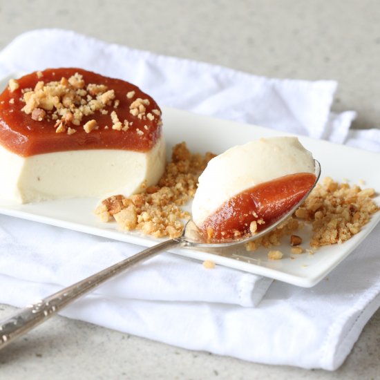 Cheese and Guava Paste Panna Cotta