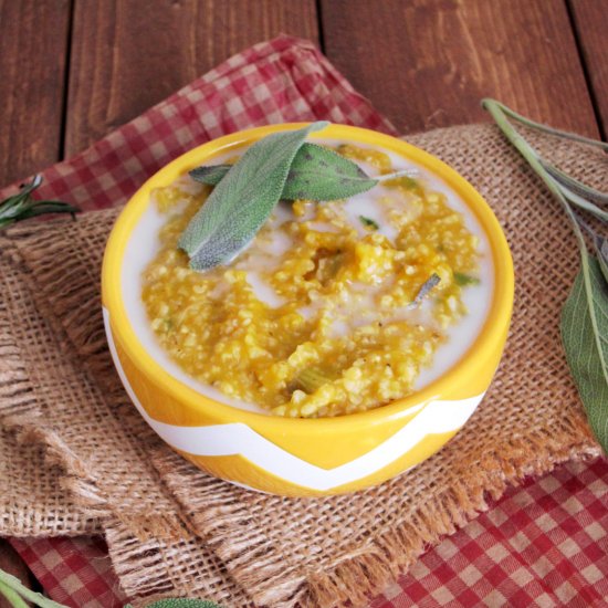 Herbed Pumpkin & Leek Oatmeal