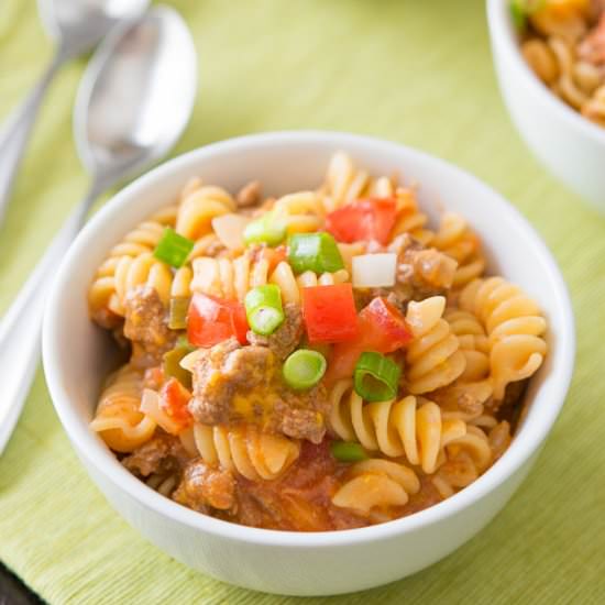 One Skillet Cheeseburger Pasta