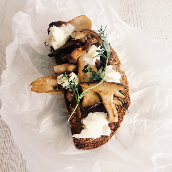 Herby Wild Mushrooms On Toast