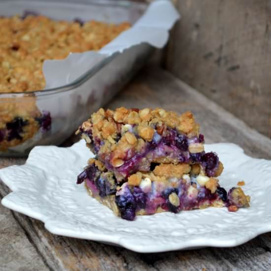 Blueberry Pecan Crumble Bars