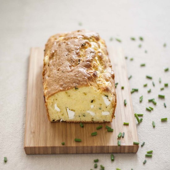 Cake with feta chive