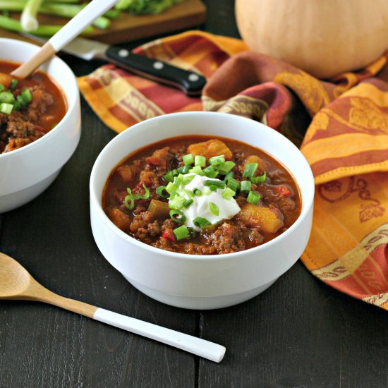 Beef Chili with Butternut Squash