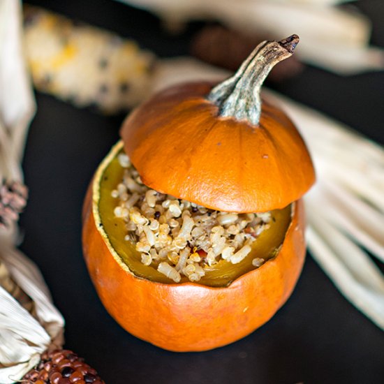 Baked Stuffed Mini Pumpkins