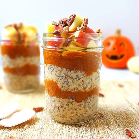 Maple Pumpkin Spiced Overnight Oats