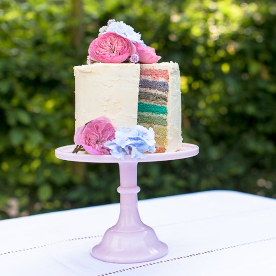 Rainbow Ombre Cake