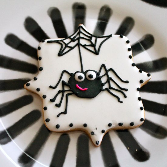 Spooky Spider Decorated Cookie