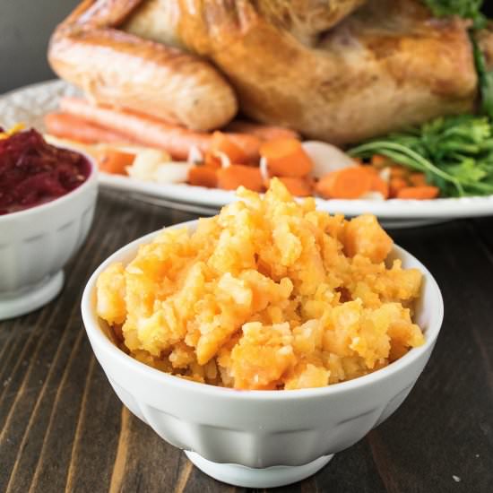 Gold and Sweet Potato Mash