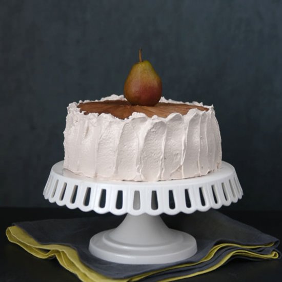 Caramel Pear Cake w Earl Grey Frost