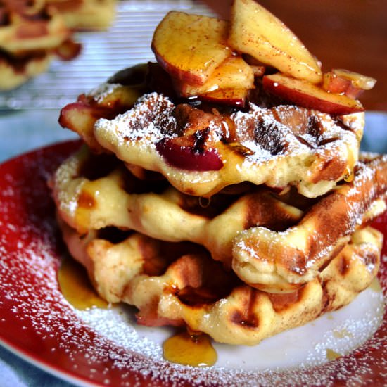 Apple Stuffed Waffles