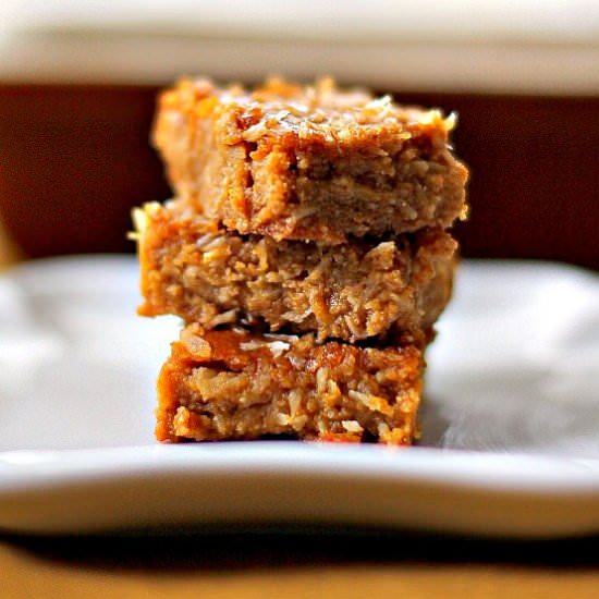 Healthy Pumpkin Coconut Squares