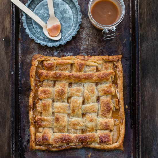 Salted Caramel Apple-Cheese Danish